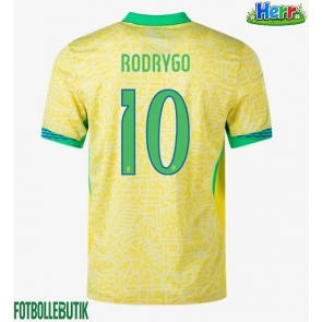 Brasilien Rodrygo Goes #10 Hemmatröja Copa America 2024 Kortärmad